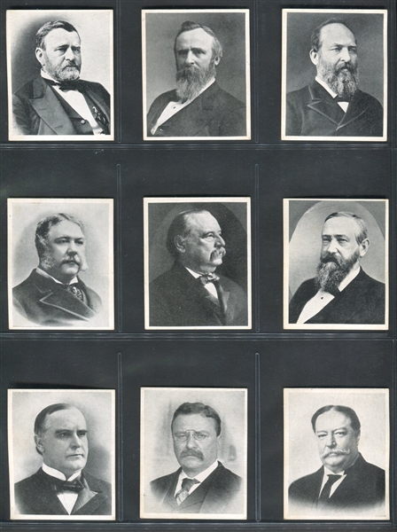 F-UNC Fairmont Butter U.S. Presidents Complete Set of (32) Cards