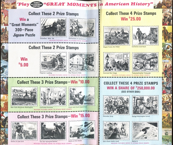 UO60 Humble Oil Great Moments in American History Near Set (17/24) Plus Album and Poster