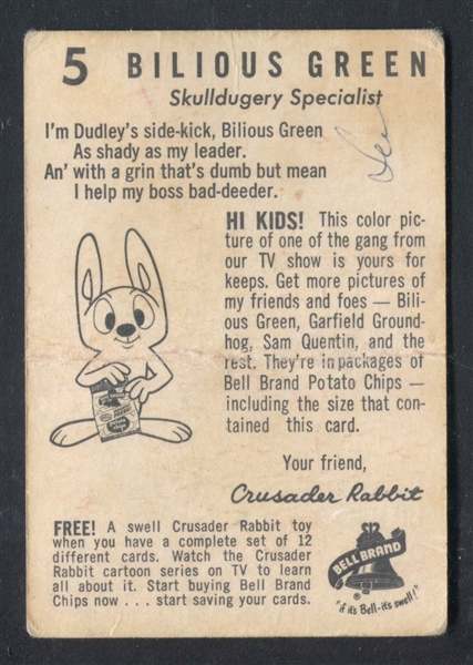 F394-1 Bell Brand Potato Chips Crusader Rabbit Lot of (3) Cards