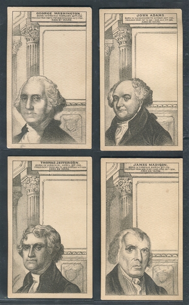 H602 Blank Stock Presidents Trade Card Complete Set of (21) Cards