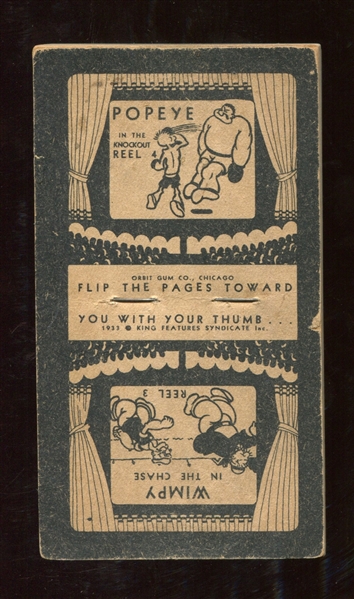 AMAZING Orbit Gum Four-Sided Flip Book With Popeye & Friends