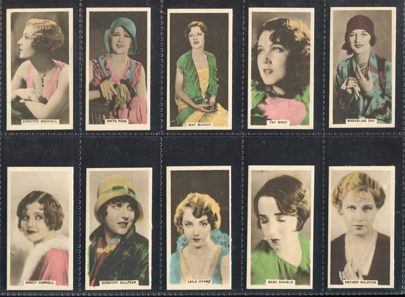 1934 Cavender's Cinema Stars Complete Set of (30) Cards