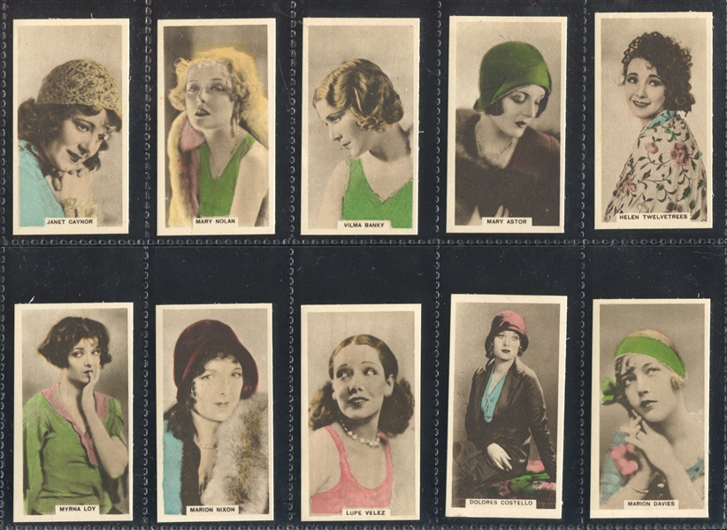 1934 Cavender's Cinema Stars Complete Set of (30) Cards