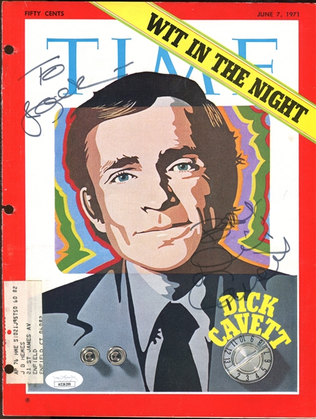 Time Magazine Autographed Cover - June 7, 1971 - Dick Cavett JSA Auth