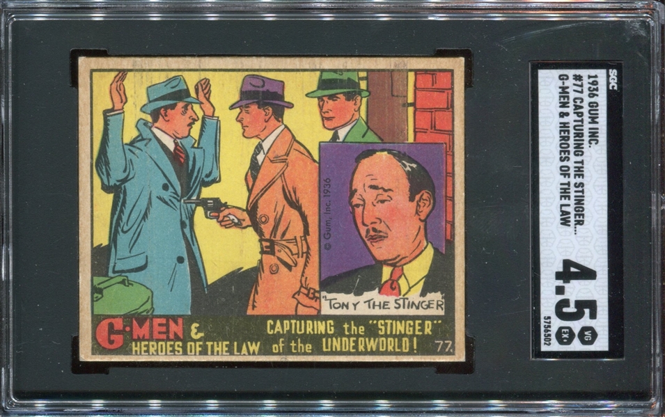 R60 Gum Inc G-Men and the Heroes of the Law #77 Capturing the Stinger... SGC4.5 VG-EX+
