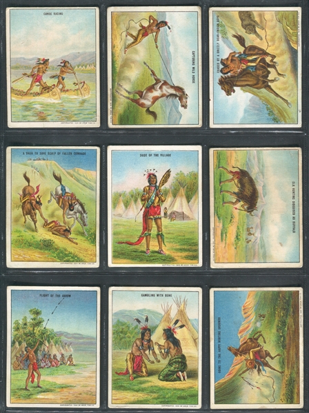 T73 Hassan Cigarettes Life in the 60's Indian Near Complete Set (48/50) Cards