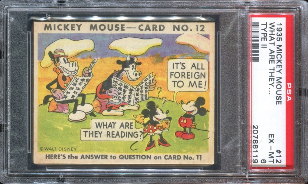 R89 Gum Inc Mickey Mouse #12 What Are They... PSA6 EX-MT (Type II)