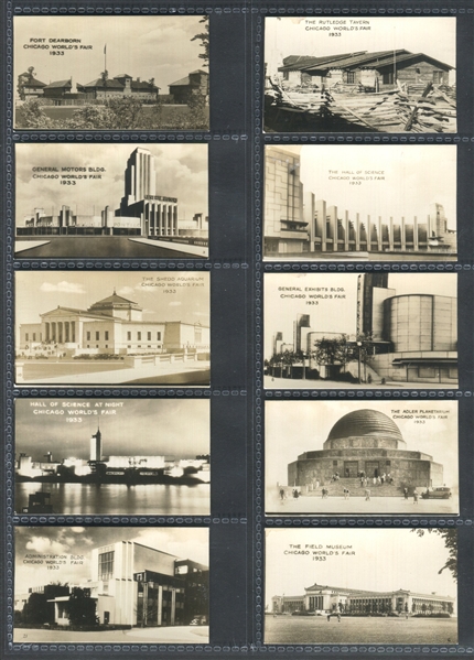 1933 Chicago World's Fair Small Card Possible Set of (24) 