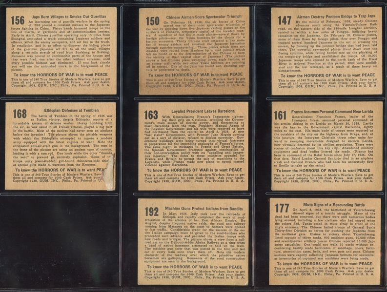 R69 Gum Inc Horrors of War Lot of (35) Cards 