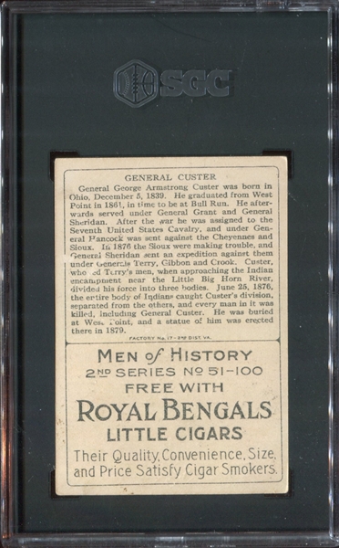 T68 Royal Bengals Heroes of History General George A. Custer SGC3 