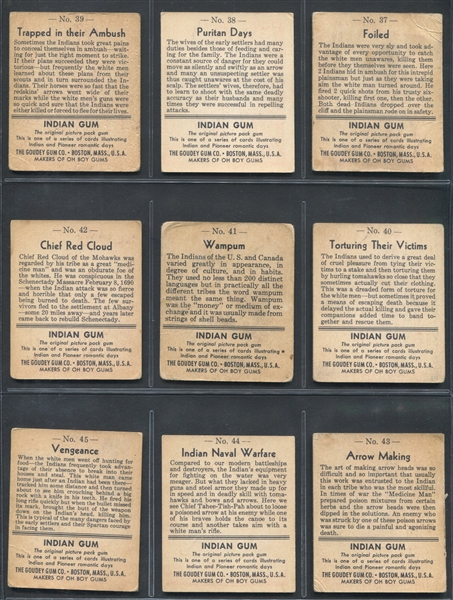 R773 Goudey Indian Gum Complete Set of (96) Cards