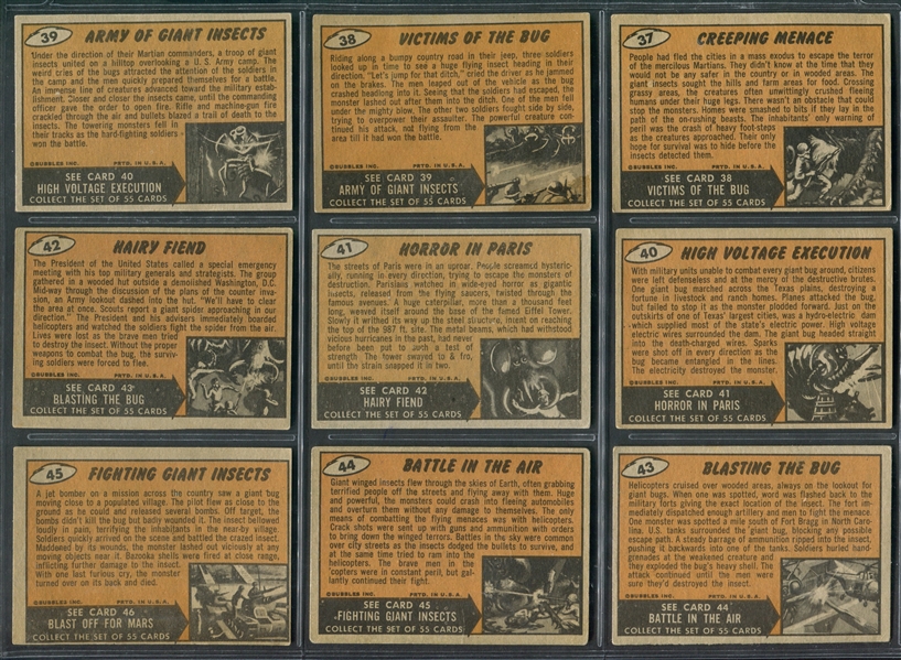 1962 Topps Mars Attacks Complete Set of (55) Cards
