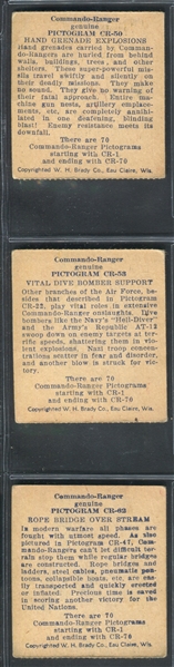 R34 W. H. Brady Commando Ranger Lot of (21) Cards