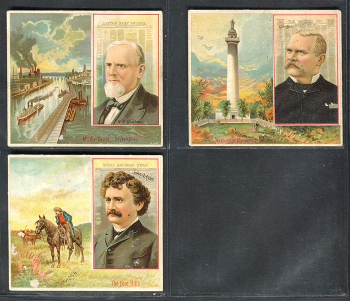 N35 Allen & Ginter American Editors Lot of (7) Cards