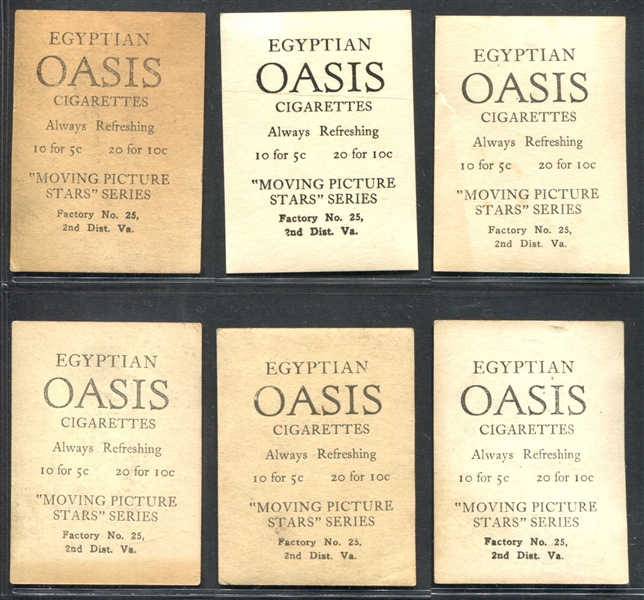 T86 Oasis Cigarettes Moving Picture Series Lot of (15) Cards