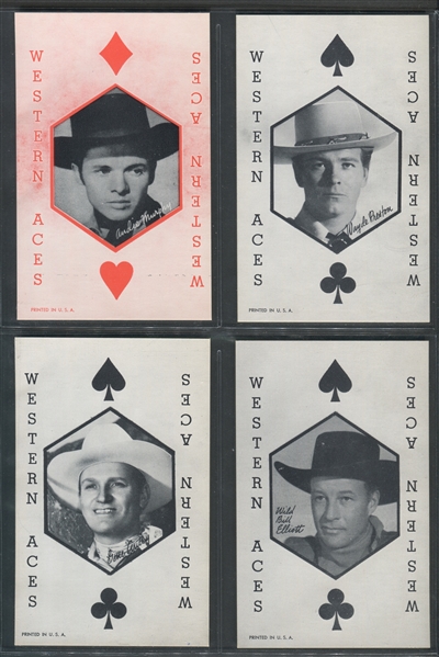 1970's Exhibit Western Aces Lot of (18) Cards