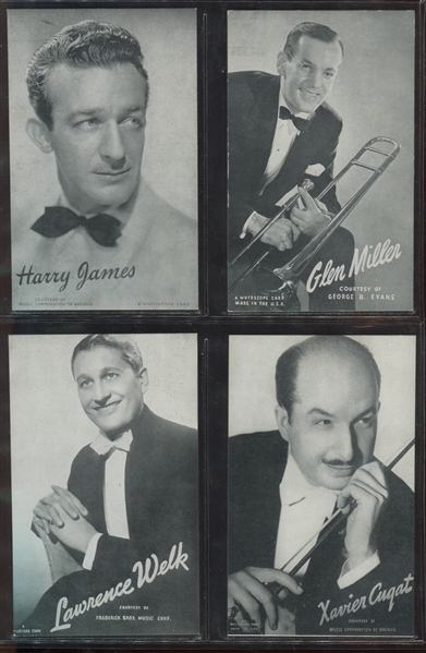 Fantastic 1930's/1940's Mutoscope Band Leaders Lot of (8) Cards