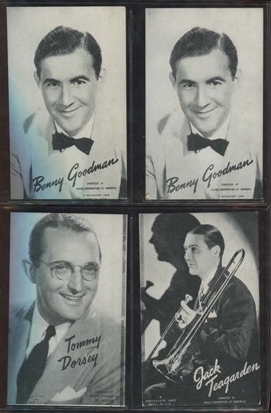 Fantastic 1930's/1940's Mutoscope Band Leaders Lot of (8) Cards