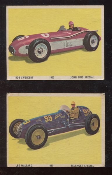 1960 Peter-Austin Magnajector Picture Cards Indy 500 Complete Set of (6) Double-Sided Cards