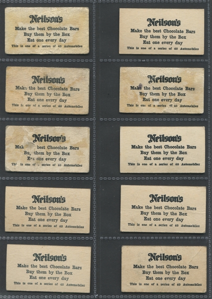 V60-2 Neilson's Automobiles (Color) Lot of (28) Cards