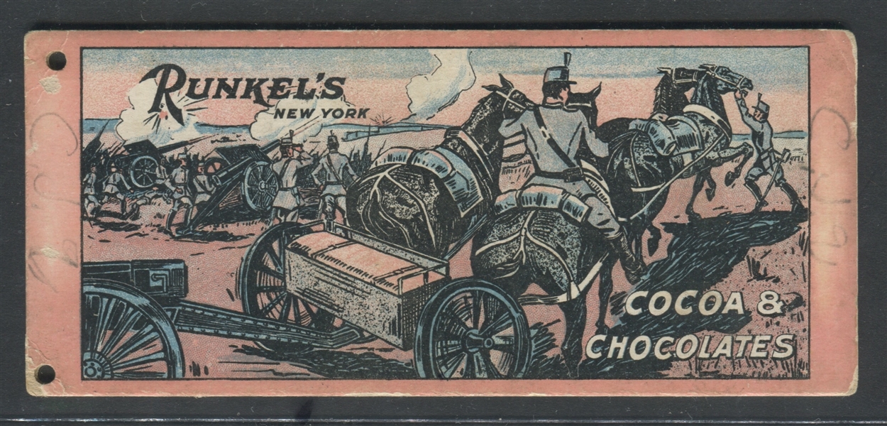 Runkel's Cocoa Lot of (3) Trade Cards with Aviation and War Themes