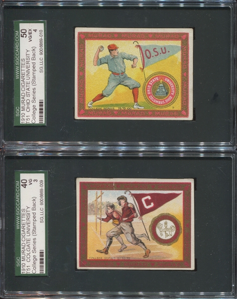 T51 Murad College Series Lot of (5) SGC-Graded With Baseball, Football and Golf