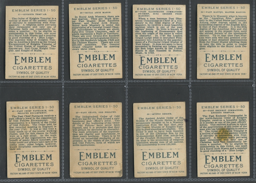 T56 Emblem Series Lot of (44) Cards