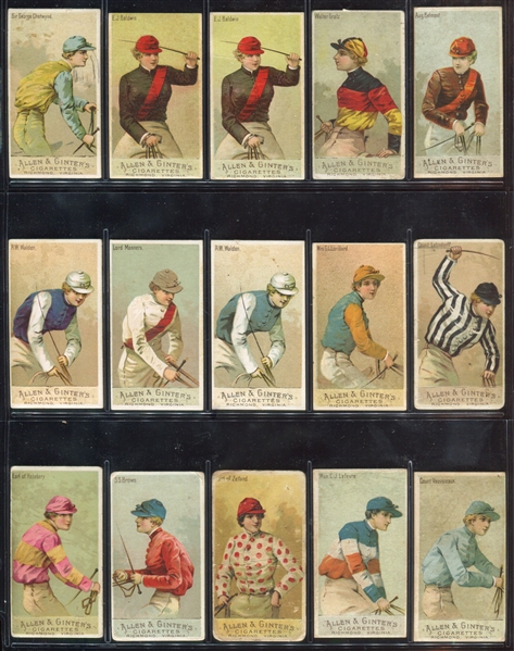 N22 Allen & Ginter Racing Colors Lot of (29) Cards