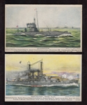 H620 Northwestern Yeast Warships Lot of (2) Cards