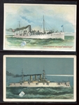 H620 Bordens Condensed Milk Warships Complete Set of (8) Trade Cards