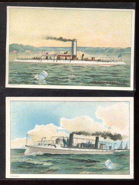 H620 Borden's Condensed Milk Warships Complete Set of (8) Trade Cards