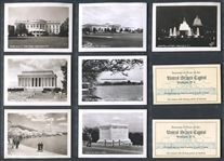1960s Washington DC Set of (10) View Cards Plus Tour Tickets