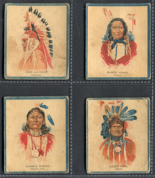 V254 Papoose Gum Indian Series Mixed Lot of (22) Cards