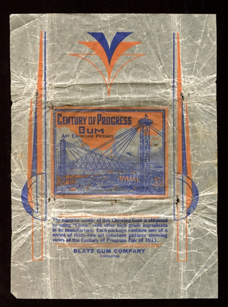 R30 Blatz Gum Company Century of Progress Wrapper
