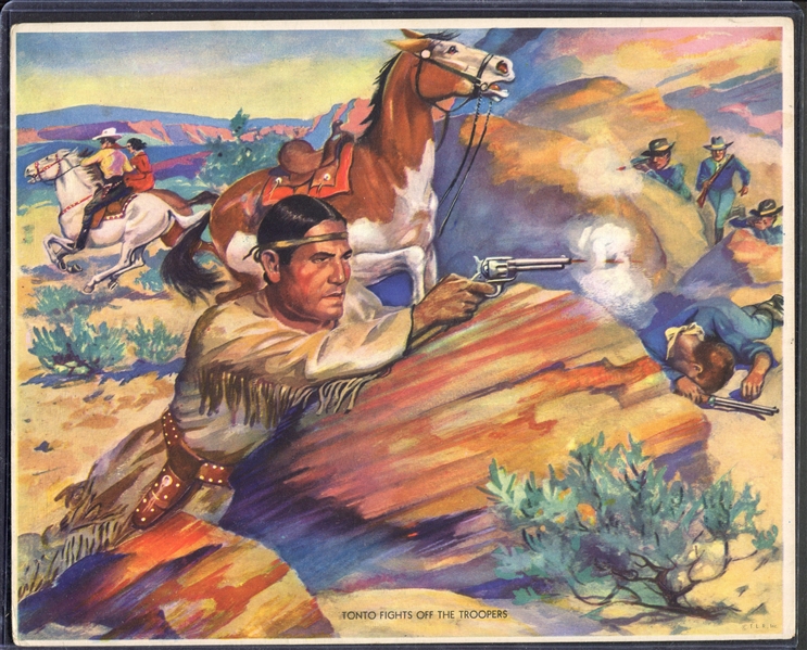 R83A Gum Inc Lone Ranger Premium - Tonto Fights Off the Troupers