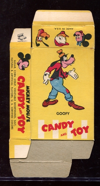 R-UNC Super Novelty Candy Co Mickey Mouse Box - Mickey Mouse / Goofy with Advertising Hangar Figure