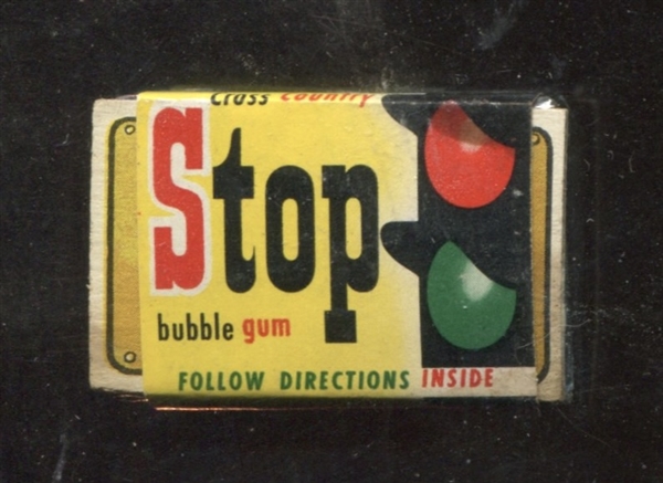 1949 Topps License Plates Unopened Stop & Go Gum Package with Original Card