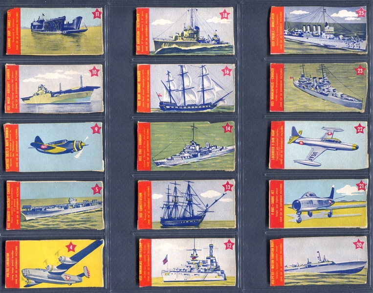 R800 Peco Candies Ships and Planes Lot of (19) Cards