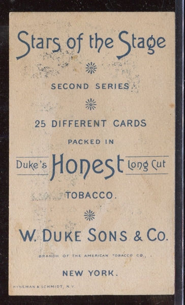 N130 Duke Honest Long Cut Stars of the Stage Second Series Type Card