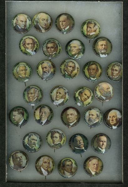 1920's Bastian Brothers Presidents Pinbacks Lot of (30)