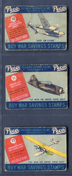 R8 Peco Airplanes Large Format Cards Lot of (3)