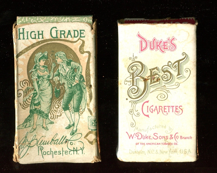 Lot of (2) 19th Century Kimball and Duke Slide/Shell Tobacco Packs