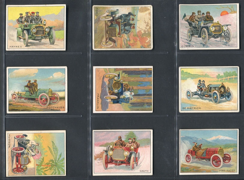 T37 Turkey Red Cigarettes Automobile Series Complete Set of (50) Cards