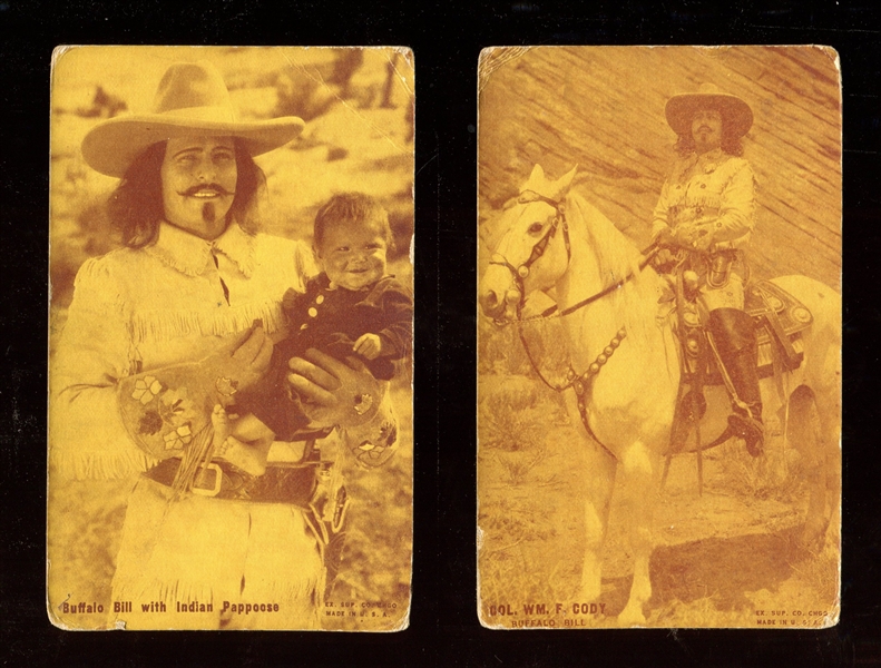 1920's Exhibit Lot of (2) Different Buffalo Bill Cards