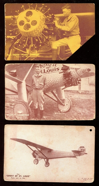 1930's Charles Lindbergh Exhibit Lot of (6) With Spirit of St Louis