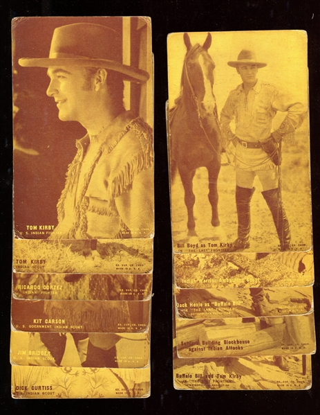 1920's Yellow-Tint Western Series Exhibit Lot of (15) Cards
