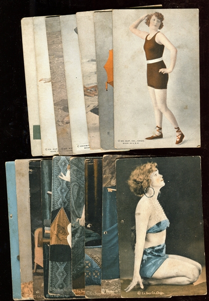 1920's Exhibit Multi-Color Bathing Beauties Lot of (16)