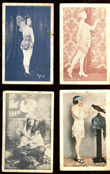 1920's Early Exhibit White Border Beauties lot of (9)