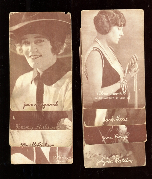 1920's Mutoscope Movie Stars Lot of (18) Postcard-Backed Cards