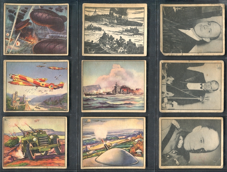 R165 Gum Inc War News Pictures Lot of (73) Cards